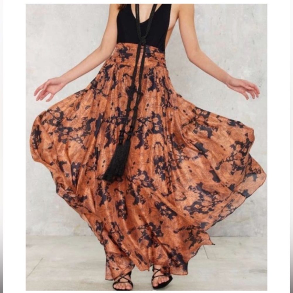 Summer nights silk skirt